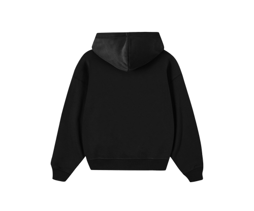 Hoodie boxyfit negro BYPIRLA BP Fire, vista trasera